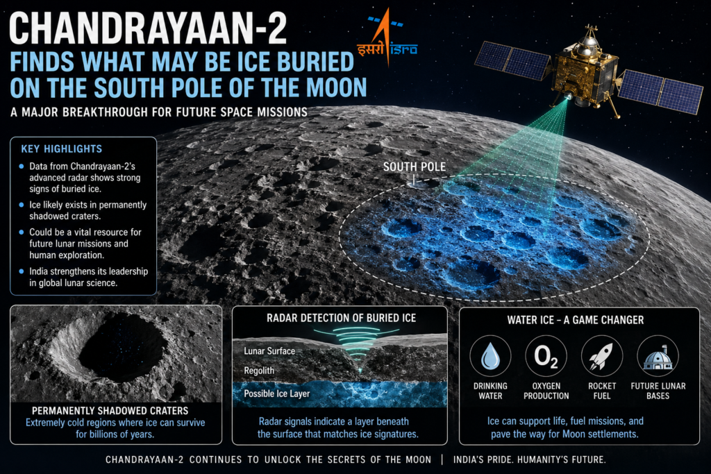Chandrayaan-2 Moon South Pole Ice
