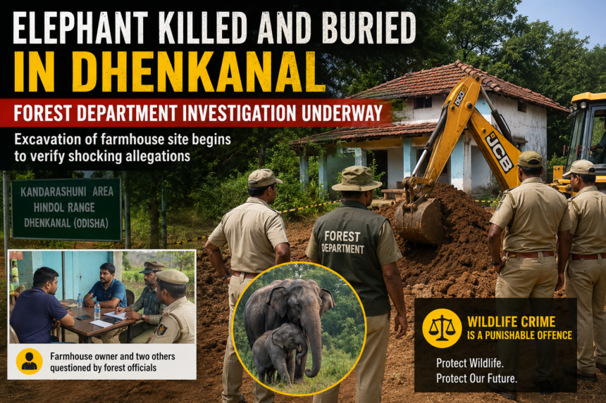 Elephant Killed and Buried in Dhenkanal Investigation Site